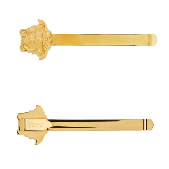 Versace Accessories - VERSACE Gold 'La tone Medusa' Hair Clip